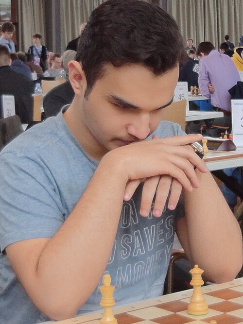 Seyed Mohammad Amin Tabatabaei at the 2016 Grenke Chess Open in Karlsruhe