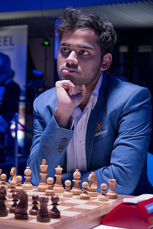 Arjun Erigaisi at the 2023 Tata Steel Chess Tournament