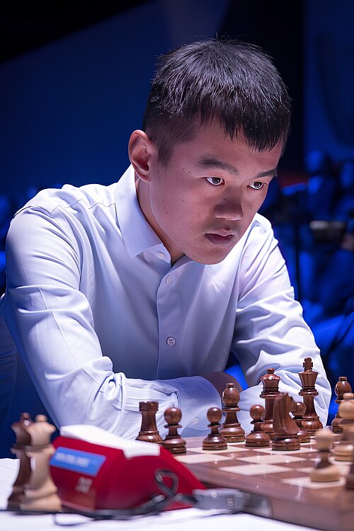 Ding Liren at the 2023 Tata Steel Chess Tournament