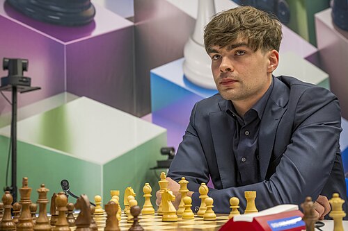 Jorden Van Foreest at the 2024 Tata Steel Chess Tournament