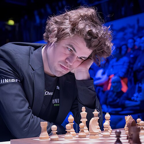 Magnus Carlsen at the 2023 Tata Steel Chess Tournament